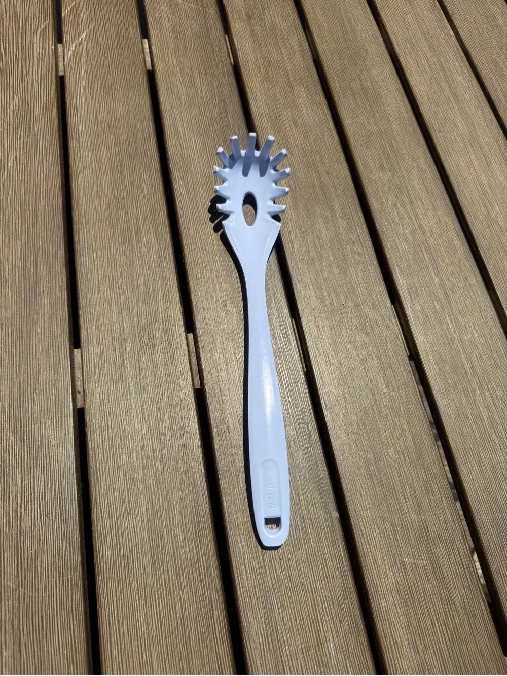 White Pasta Serving Fork Spoon